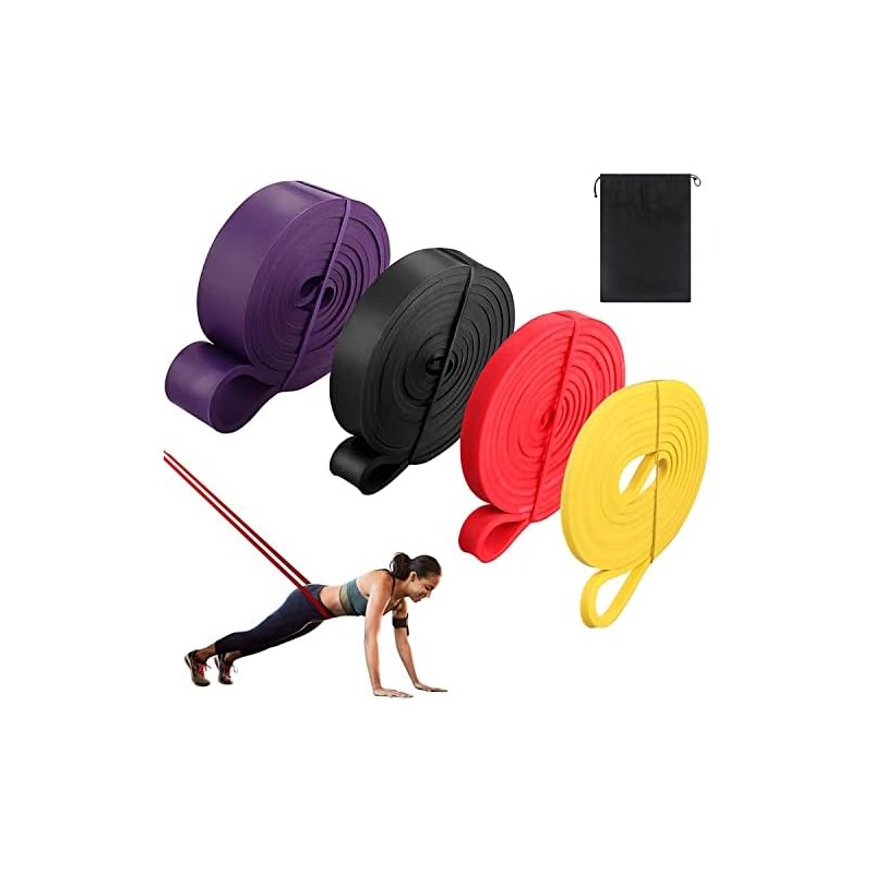 Bandas de Resistencia -4Pack Bandas elásticas, Loop Bands, Bandas de