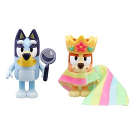 Giochi Preziosi Bluey Bly21300 Pair B Figures - Bluey Queen + Bingo - Articulated Figures from 6 to 8 cm for Children from 3 Years