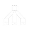 DRUCKKRAFT 3-Way Junction Pipe DN50 - DN40 | Junction Piece