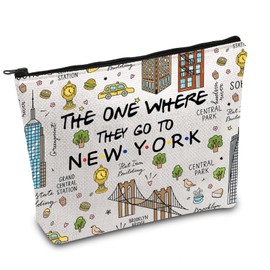 FOTAP New York Trip Makeup Bag NYC Bag New York Bag NYC Gift New York Vacation Bag New York Souvenir Gift Welcome Bag Housewarming Gift (to New York UK)