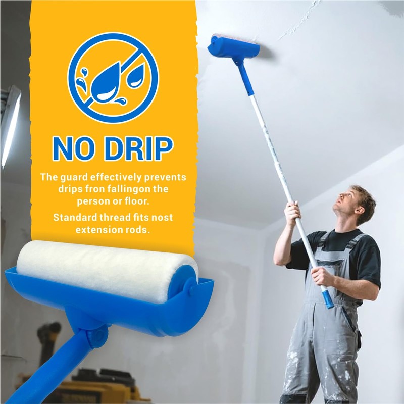 Nichiyo 4 Pcs 10 Inch Ceiling Paint Roller with Shield