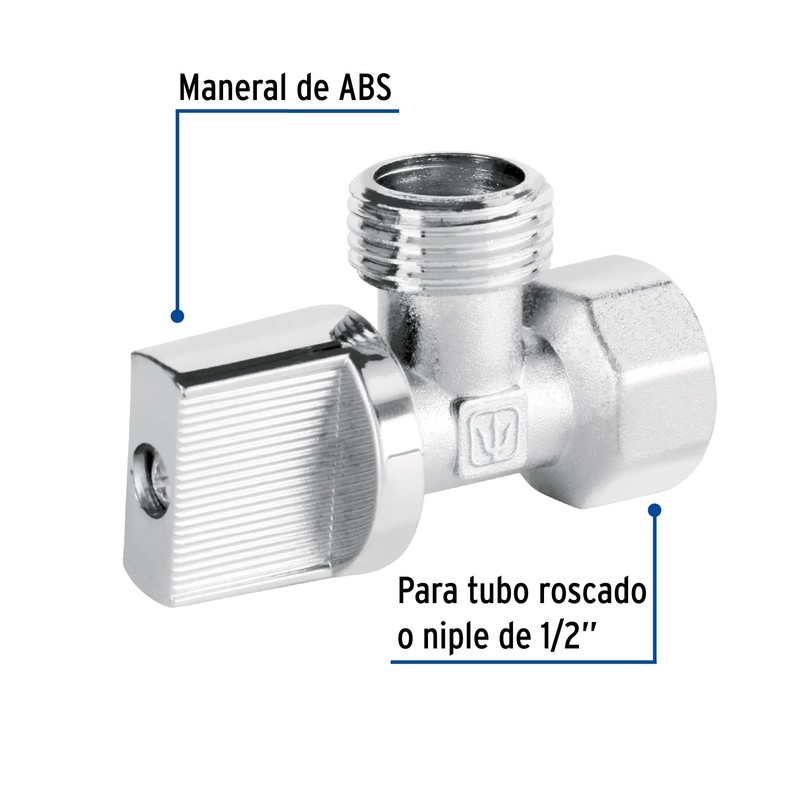 Foset Basic ANG-07BL, Llave angular 1/2" x 1/2", 1/4 de