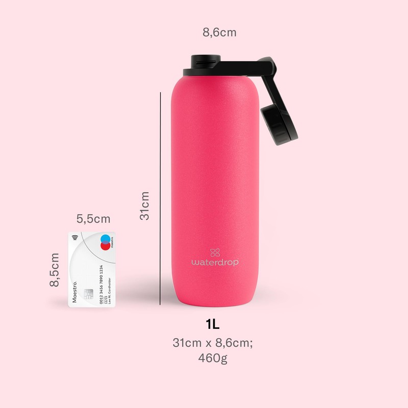 Waterdrop® All Purpose Thermos Flask 1 Litre Insulated Stainless Steel