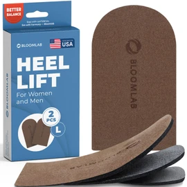Adjustable Orthopedic Heel Lift Inserts - 3-Layer Rubber Shoe Insert for Heel Pain and Leg Length Discrepancies - Comfortable, Reusable & Hidden - Heel Cups/Pads for Men & Women