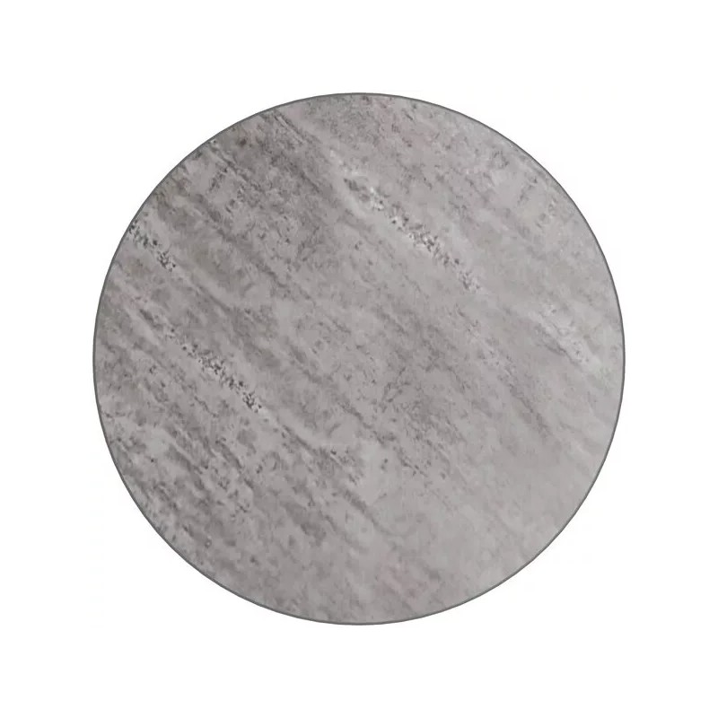 LANC 30" Round Gray Laminate Table Top With Base -