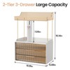 Delamu Bathroom Organizers and Storage, 2 Tier 3 Drawer Makeup