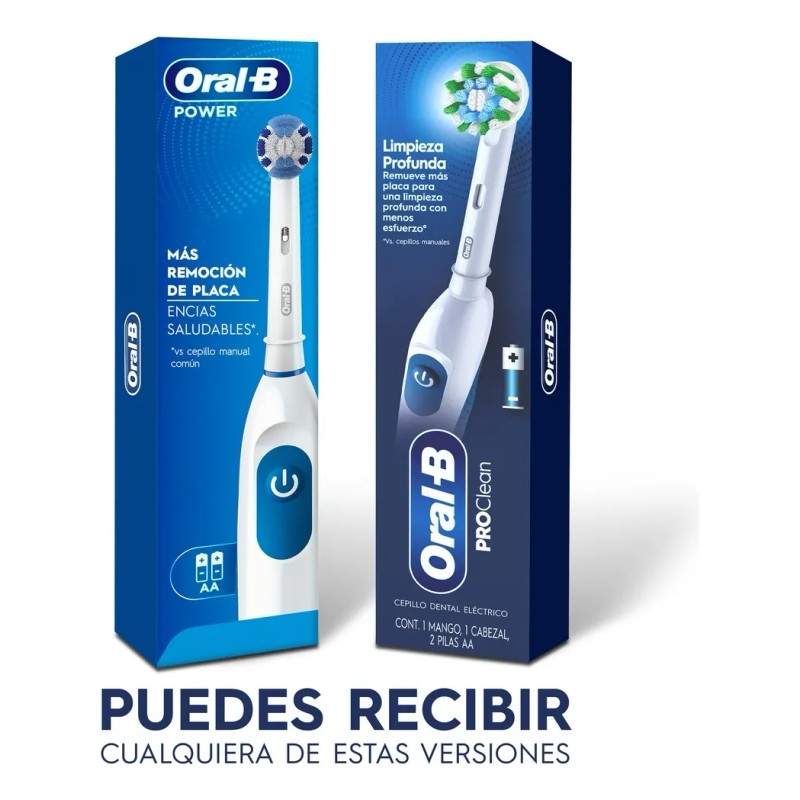 Oral Cepillos Electricos Pro Salud Power Pilas Color Blanco Azul