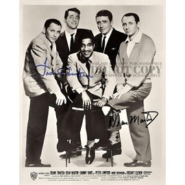 The Rat Pack Photograph 11 X 14 Inches - Magnificent Group Portrait - Publicity Picture - American Icons - Legendary Singers - Movie Stars - Comedians - Hollywood Royalty - Sinatra - Dean Martin - Sammy Davis Jr. - Vintage Memorabilia - Original Restoration - 11X14 Original Size - Rare Photo - Poster Art Print