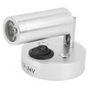 12‑24V 3W LED Reading Light Bedroom Bedside Lamp Chrome Aluminum