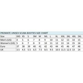 Promate 5mm Pacifica Diving Snorkeling Zipper Boots, Men 11 / Women 12 Black