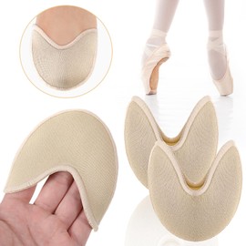 Andibro Ballet Shoe Toe Pads, 1 Pair Knitted Fabric Toe Cap Cover Ballet Dance Lace Toe Bag Pad Half Cushion Sponge Ballet Shoe Covers for Lace Shoes Ballet Shoes