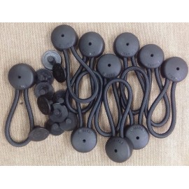 Stay-put stayput 10 BLACK Bungee Shock Cord Clip Loops STAYPUT Boat Truck Tarp Canvas Covers