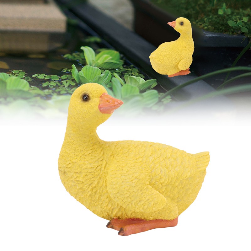Duck Ornament Resin Weather Resistant Cute Vivid Expression Duck Statues