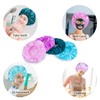 Shower Caps for Women, 4 PCS Elastic and Reusable Bath