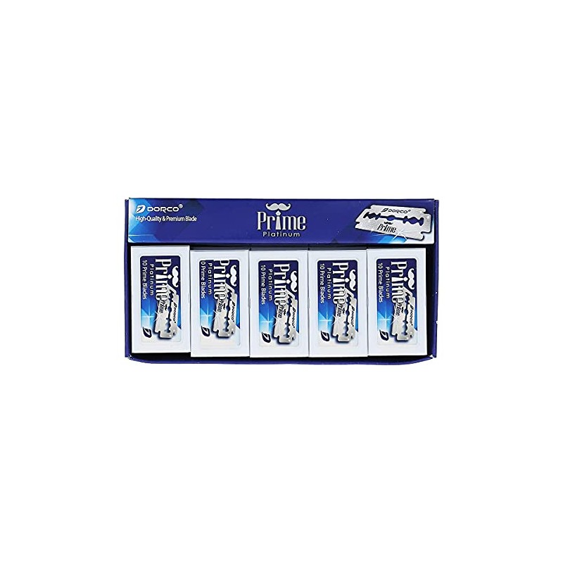 DORCO - Cuchillas de afeitar Prime de doble filo, 100