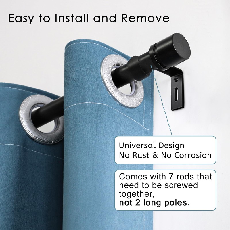 Byondeth Curtain Rods for Windows 16 to 120 Inches Adjustable