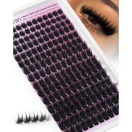 EYDEVRO Fairy Lash Clusters with Spikes 300D 12-20mm Eyelash Clusters 180 Pcs Wispy Cluster Eyelash Extensions Mega Volume Lash Extensions D Curvature Cluster Lashes Reusable Individual Eyelashes