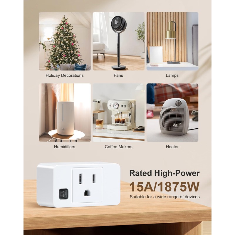 TREEWELL Remote Control Outlet with Portable Magnetic Switch, 200FT Long