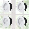 VIHOSE 4 Pcs Soffit Vents Soffit ABS Exterior Round Exhaust