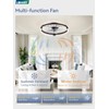 LEDIARY 20 Inch Low Profile Ceiling Fans with Lights and