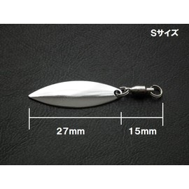 Luana Lure Fishing Willow Leaf Blade Set of 10 / Handcraft Metal Jig Spinner Frog Hard Soft Lure Modified Willow (Silver, S)