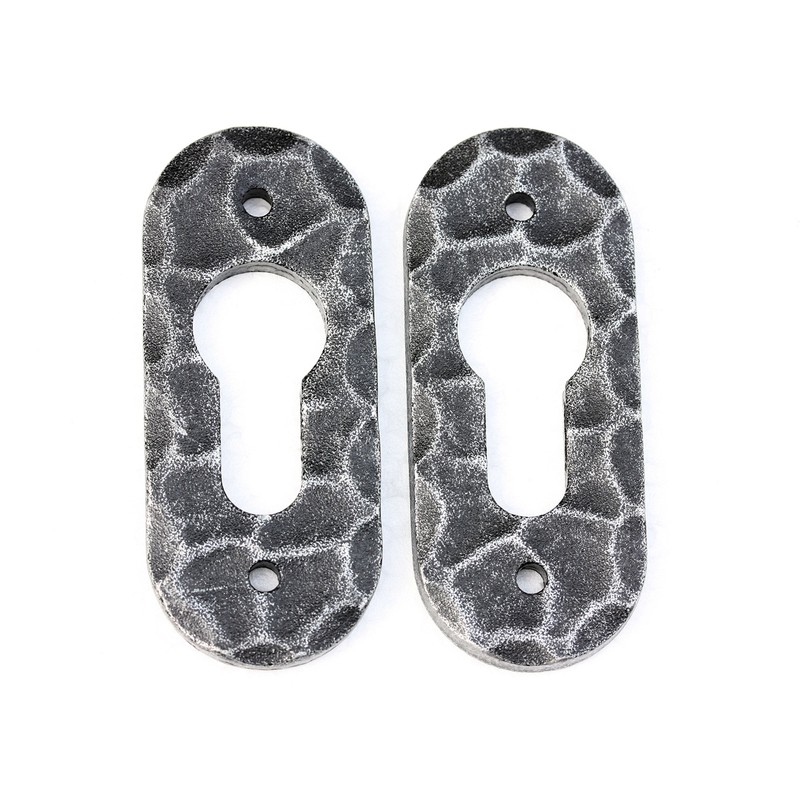 UHRIG 2 x oval rosette for PZ lock, key escutcheon