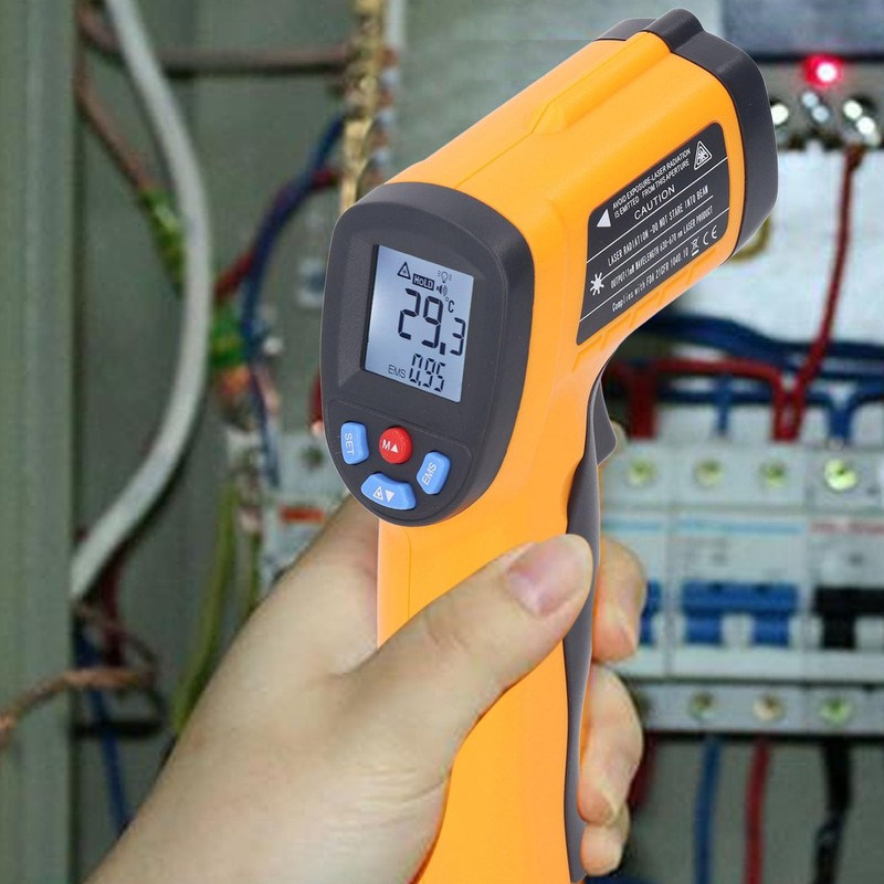 Handheld Heat Temperature Gun, Infrared Thermometer, High Precision Industrial Temperature