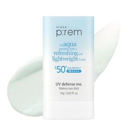 MAKEPREM Make PRem Uv Defense Me Barra Solar Acuosa Fps 50 Pa Hidratante Y Refrescante Ligera Acabado No Graso Protector Solar Coreano 18 G           