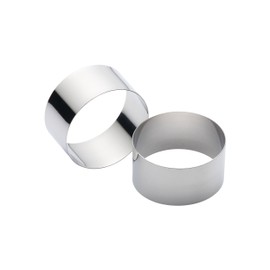 Kitchen Craft Cooking Rings, Stainless Steel, 7 x 3.5 cm, Set of 2
