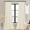 StangH Ivory White Pinch Pleated Velvet Curtains 84 inches Long,