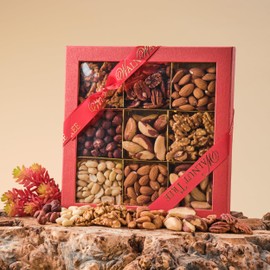Walnut Tree | Assorted Natural Nuts Gift Box | Premium Selection of Natural Nuts Mix Crammed with Vitamins & Minerals | Suitable for Vegans, Vegetarian, Halal, Kosher, & Gluten Free Diets | 550g Pack