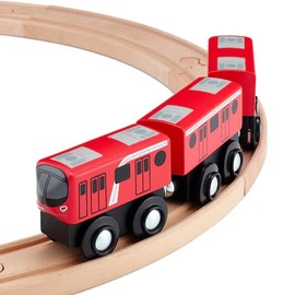 Popondetta Moku TRAIN 025 Marunouchi Line 2000 Series MOK-025 Wooden Train Rail Toy Train Train Vehicle 3 Years Old