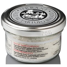 Urbani White Truffle Salt 3.5 oz – Gourmet Seasoning Truffle Sea Salt with Guérande Sea Salt & Real Pieces, Luxury Finishing Salt for Cooking, Grilling & Snacks, All-Natural
