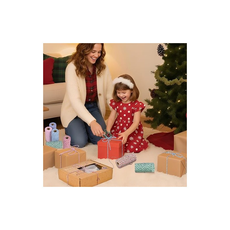 Colorful Cotton Twine - 6 Rolls of Eco-Friendly Bakers String