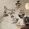 GOMAKERER 2 Sheets Kitchen Wall Decals, 2 Sizes Coffee Cup