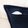 Linecooo Corduroy Navy Throw Pillow Covers Set of 2 Striped