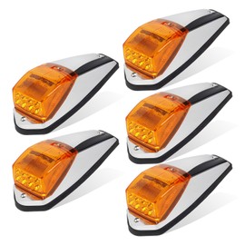 Partsam - 31LED - Luz de marcador de cabina ámbar impermeable para techo superior, compatible con Peterbilt/Kenworth/Freightliner//Wester...