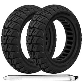 10x3 InchElectric Scooter Solid Tire, 80/65-6 commuter Tubeless Tyre, 255x80 Replacement wheel For Zero 10X/ Vsett 10+/ Kugoo M4& M4 Pro/Techlife X7& X7s& X8& X8s/Motus PRO 10/ Joyor Y6S& S10S（2PCS)