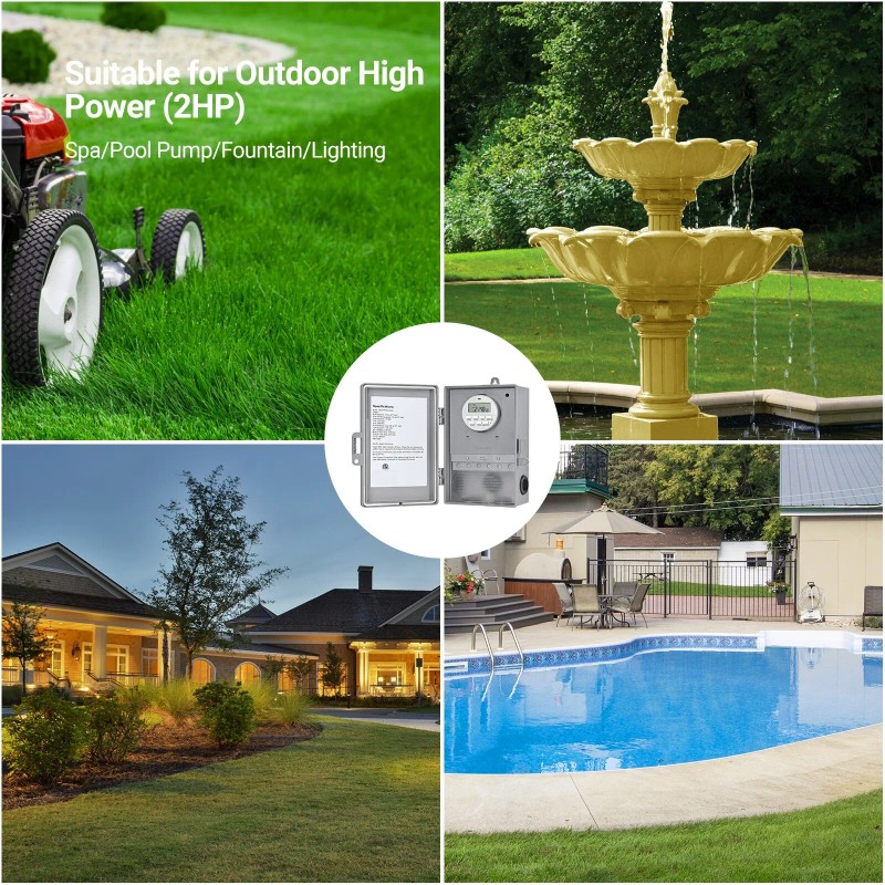DEWENWILS Pool Pump Timer, Digital Timer Box, 2HP 40A ON/Off