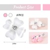 Mezrkuwr 10pcs Mini Hair Clips with Light Pink and White