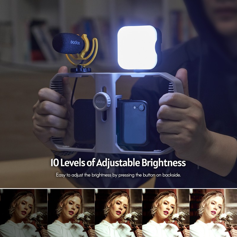 Godox LITEMONS LED6Bi Bi-color Temperature LED Video Light Rechargeable Mini