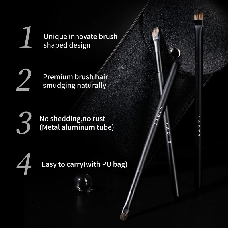MSQ 8 PCS Eye Makeup Brush Set Angled Brush Precision