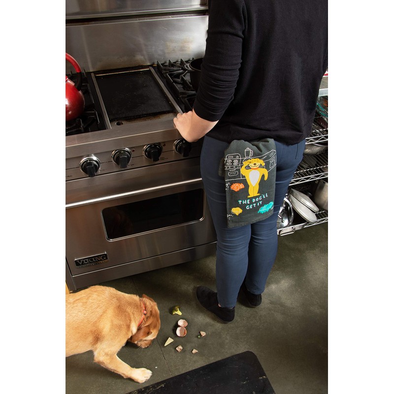 Blue Q Dish Towel: "The Dog'll Get That"