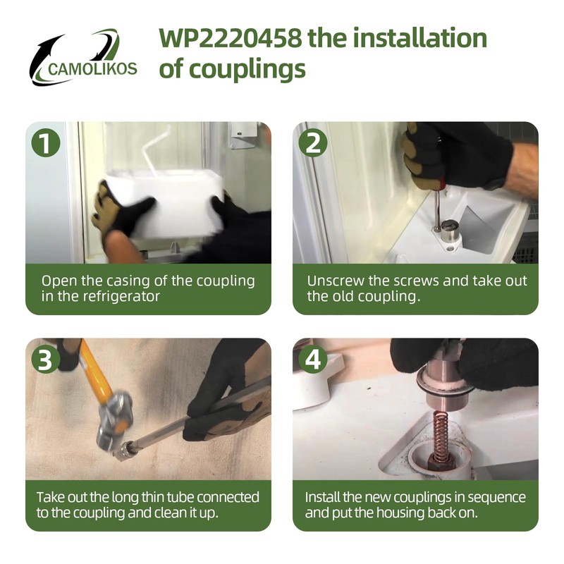 WP2220458 Coupling Compatible With KitchenAid Whirlpool Refrigerator Coupling WP2220458 Replaces