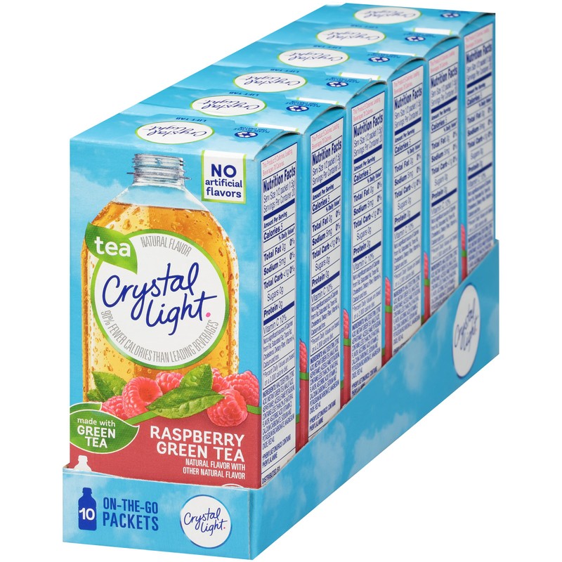Crystal Light On The Go Green Tea Raspberry, 10 Count