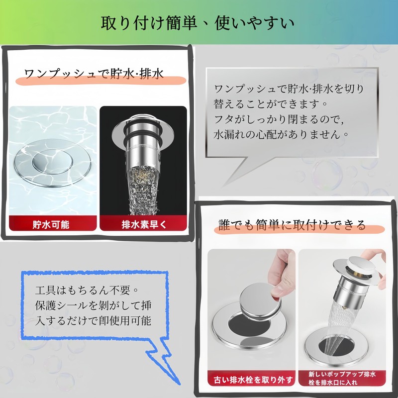 TAPREAK Washbasin Hair Catcher, Drain Outlet, Garbage Catcher, Lavatory Pop-up