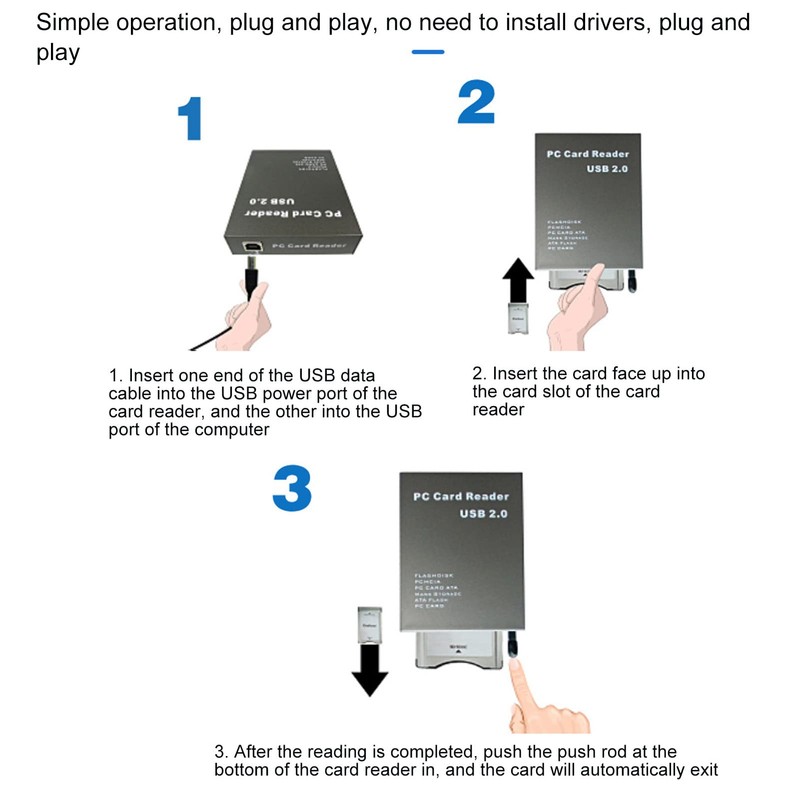 Dpofirs USB 2.0 PCMCIA Card Reader, PC ATA Card PCMCIA