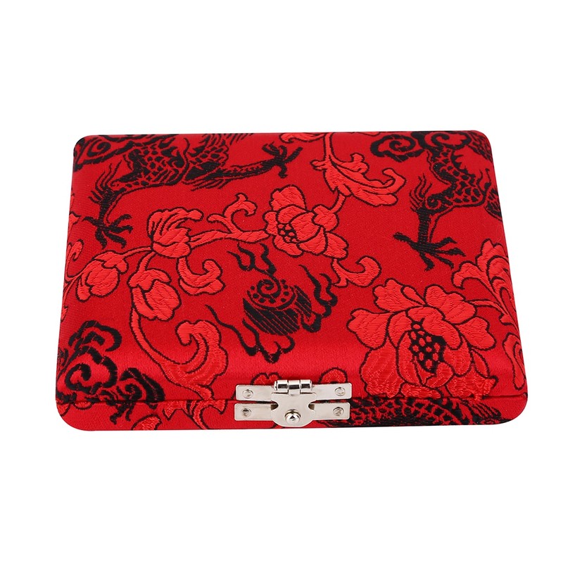 Wooden Silk Cloth Cover Reed Case Holder Storage Box for