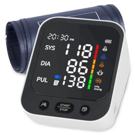 Mldnld Blood Pressure Monitors CE Approved UK,Mldnld Monitor Upper Arm for Home Use with 3.7-inch HD Screen Display Heart Rate Detection 2 Users*199 Memories, BP Cuff 22-42cm