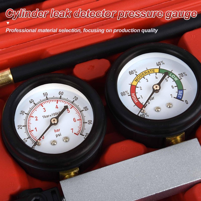 WUODAO Cylinder Leak Down Tester TU-21Engine Cylinder Dual Gauge Leakdown